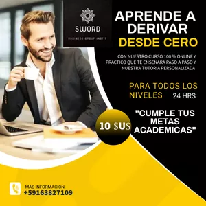 Imagen de portada para Curso online APRENDE DERIVADAS DESDE CERO PARA TODOS LOS GRADOS