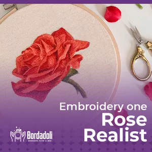 Cover image for Ebook Embroider a realistic rose