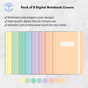 Cover image for Online course Pack of 8 Digital Notebook Covers