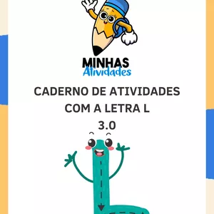 Imagem de capa para o Ebook Caderno com 9 Atividades sobre a Letra L