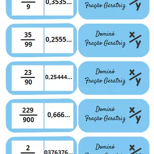 Imagem de capa para o Ebook Dominó Fração Geratriz