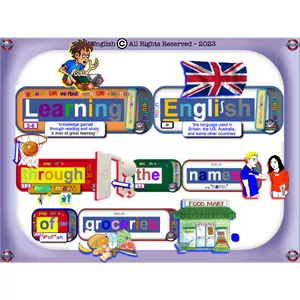 Imagem de capa para o Ebook Learning English Through The Names Of Groceries (Aprendendo Inglês Através dos Nomes de Mantimentos) 