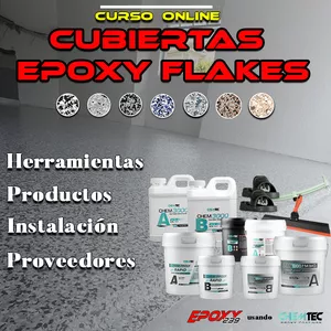 Imagen de portada para Curso online Cubiertas Epoxy Flakes 