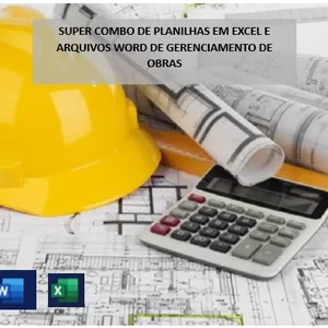 Planilha Pacote Profissional de Planilhas – Gestão de Obras