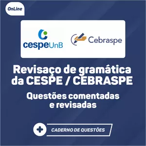Imagem de capa para o Curso online Revisaço de gramática da Banca CESPE / CEBRASPE
