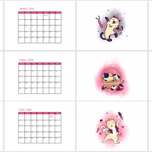 Imagem de capa para o Ebook Calendário 2026: Gatinhos (Horizontal)