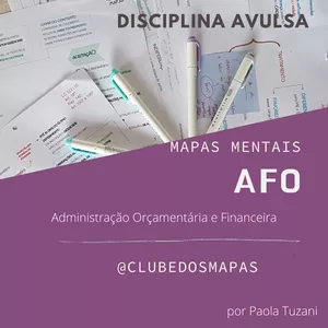 Imagem de capa para o Curso online MAPAS MENTAIS - AFO (administração financeira e orçamentária)
