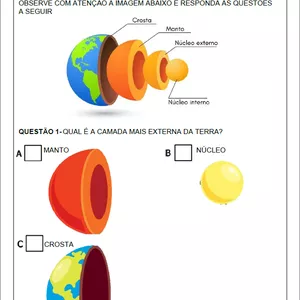 Imagem de capa para o Ebook Atividade Adaptada-Camadas da Terra