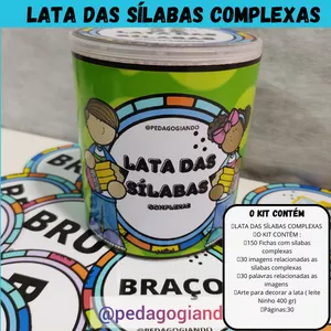 Imagem de capa para o Ebook LATA DAS SÍLABAS COMPLEXAS 