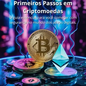 Imagem de capa para o Ebook Primeiros Passos para Iniciantes em Criptomoedas