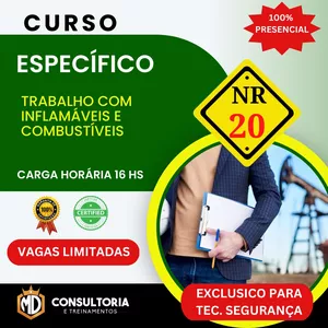 Imagem de capa para o Evento presencial NR-20 - Especifico -  para Técnicos de Segurança e Engenheiros de Segurança