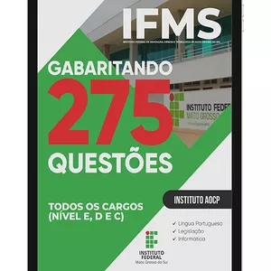 Imagem de capa para o Ebook Gabaritando 275 Questões - Concuso IFMS
