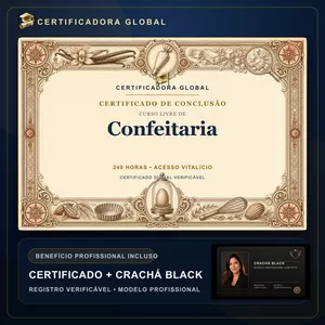 Imagem do curso 🔥 Bolsa 100% [APLICADA] - [MATRÍCULA] CURSO DE FORMAÇÃO EM Confeitaria - ACESSO VITALÍCIO - CRACHÁ BLACK + REGISTRO - CASHBACK R$ 25 - BÔNUS APOSTILA EXTRA - CG