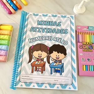 Imagem de capa para o Ebook Apostila atividades numerais 1 a 20
