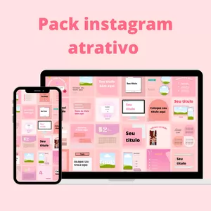 Imagem de capa para o Curso online Pack Canva instagram atrativo 