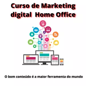 Imagem de capa para o Ebook Curso de Marketing digital, midias sociais home office 