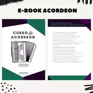 Imagem de capa para o Ebook E-book Aulas de Acordeon