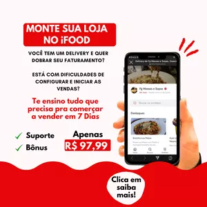 Imagem de capa para o Curso online Montando sua Loja no Ifood em 7 dias