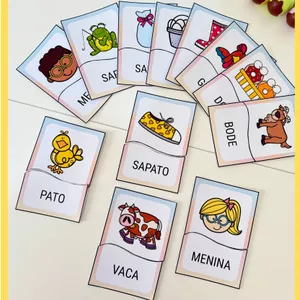 Imagem de capa para o Ebook Recurso Quebra-cabeça de palavras de sílabas Simples 