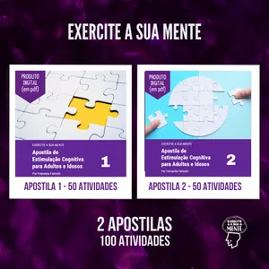 Imagem de capa para o Ebook COMBO 2 APOSTILAS DE ESTIMULAÇÃO COGNITIVA