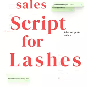Cover image for Ebook Sales Script for lashes