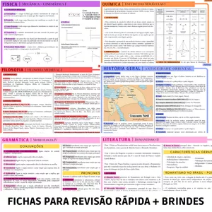 Imagem de capa para o Ebook FICHAS para REVISÃO | ENEM e VESTIBULARES (1007 páginas) @bio.brandt