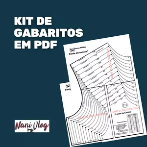 Imagem de capa para o Ebook Kit De Gabaritos/Moldes Tipo Vogue em PDF - para imprimir montar e usar imediatamente!