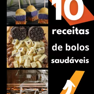 Imagem de capa para o Ebook 10 recitas de bolos saúdaveis 