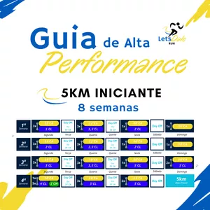 Imagem de capa para o Ebook Guia de Alta Performance 5km Iniciante - 8 Semanas 