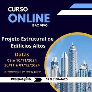 Imagem de capa para o Curso online TURMA 01 - PROJETO ESTRUTURAL DE EDIFICIOS ALTOS