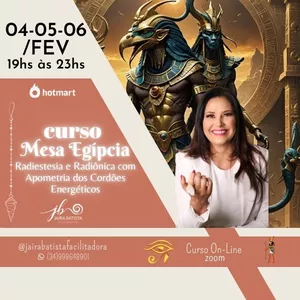 Imagem de capa para o Curso online Curso Mesa Egípcia Radiestesia Radiônica Apometria dos Cordões Energéticos