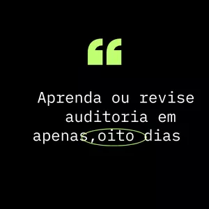 Imagem de capa para o Ebook Aprenda ou revise Auditoria em apenas 8 dias!
