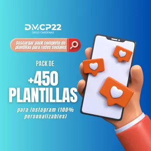 Imagen de portada para Ebook Pack de +450 Plantillas para Instagram (100% personalizables).