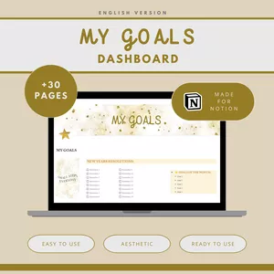 Cover image for Ebook Goal Dashboard - Notion Template