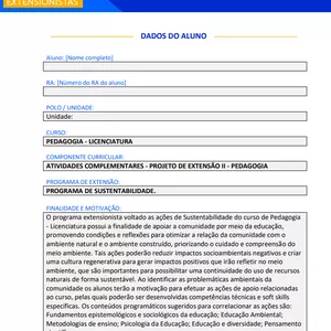 Imagem de capa para o Ebook PROJETO DE EXTENSÃO II - PEDAGOGIA UNOPAR ANHANGUERA 