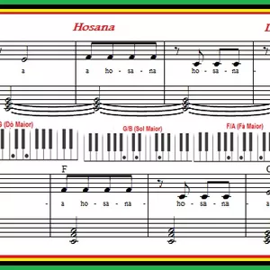 Imagem de capa para o Ebook Hosana - partitura pra teclado