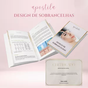 Imagem de capa para o Ebook Apostila Design de Sobrancelhas + Bônus Certificado