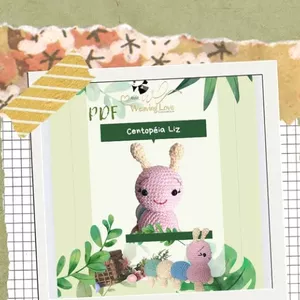 Imagem de capa para o Ebook CENTOPÉIA AMIGURUMI RECEITA PDF