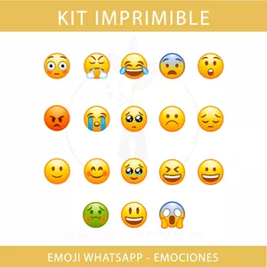 Imagen de portada para Curso online Imprimible - Emojis WhatsApp EMOCIONES