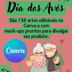 Imagem de capa para o Curso online Artes para Sublimação "Dia dos Avós" - Editáveis no Canva