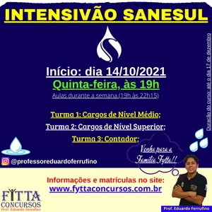 Imagem de capa para o Curso online Turma Técnico / Superior - Sanesul 2021