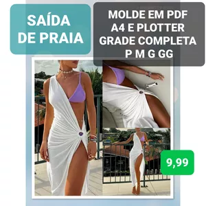 Imagem de capa para o Ebook MOLDE EM PDF SAÍDA DE PRAIA MODA FEMININA 