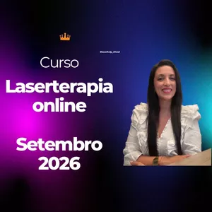 Imagem do curso Turma Setembro 2026 - Curso de Fotobiomodulação (Laserterapia) Online Acesso vitalício