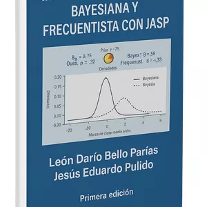 Imagen de portada para Ebook Inferencia Estadística Bayesiana y Frecuentista con JASP