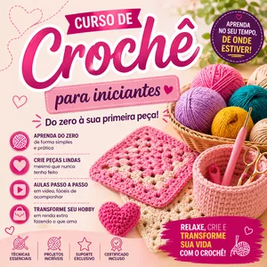 Imagem do curso CURSO DE CROCHÊ PARA INICIANTES: CURSO DO ZERO