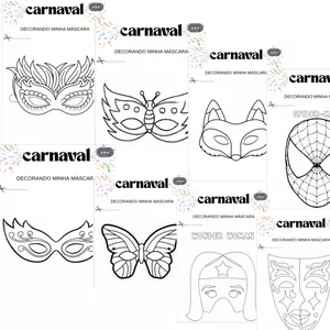 Imagem de capa para o Ebook Máscaras de Carnaval – PDF para imprimir 