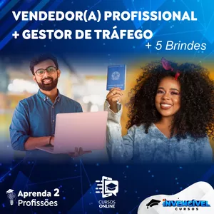 Imagem de VENDEDOR PROFISSIONAL  + GESTOR DE TRÁFEGO + 5 BRINDES criado por Portal Invencível Cursos na hotmart