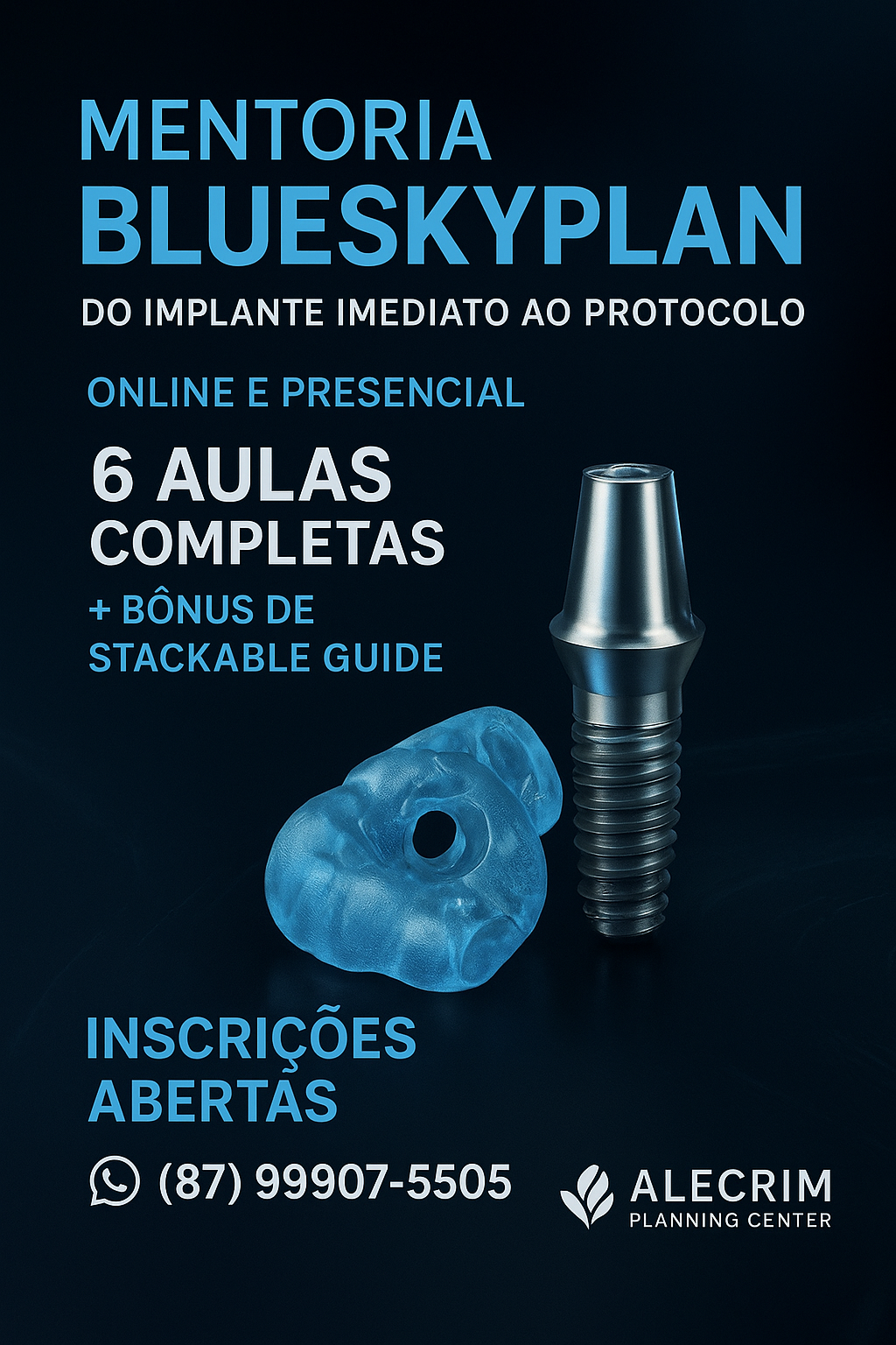 Imagem do curso Planejamento e confecção de guias cirúrgicas com o blueskyplan