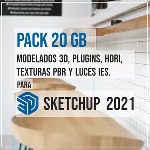 Imagem principal do produto PACK DE BLOQUES 3D (ALTA RESOLUCIÓN) SKETCHUP 2021 