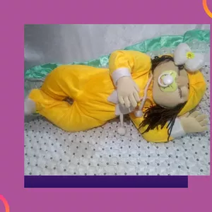 curso de boneca de tecido com o rosto esculpido